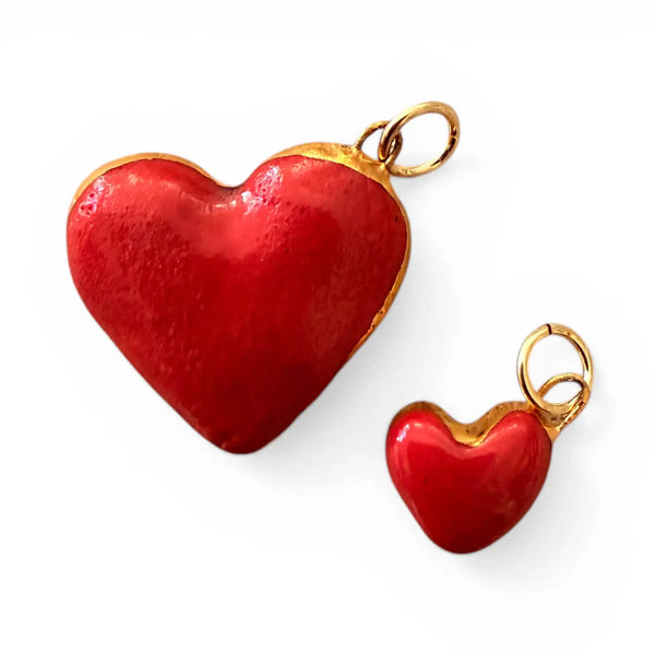 Shà Parlé Small Red Heart Charm - Romantiques
