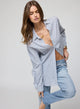 Linen Voile Favorite Shirt in Navy Stripes - Romantiques