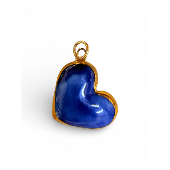 Shà Parlé Small Blue Heart Charm - Romantiques