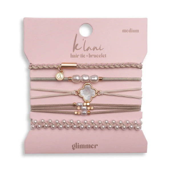 K'lani Glimmer Hair Tie/Bracelet - Romantiques
