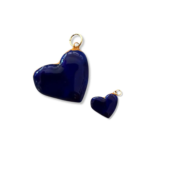 Shà Parlé Large Blue Heart Charm - Romantiques