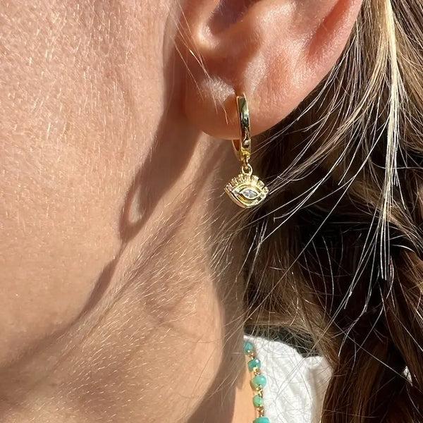 Foresight Eye Huggies in 14k Gold Vermeil - Romantiques