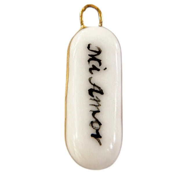 Shà Parlé Mi Amor Charm in Black & White - Romantiques