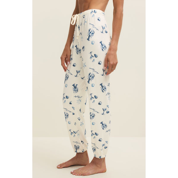 Classic Lost at Sea Jogger Pant in Vanilla Ice - Romantiques