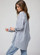 Linen Voile Favorite Shirt in Navy Stripes - Romantiques