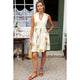 Emerson Fry Indi Tier Short Dress in Marigold Flowers - Romantiques