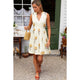 Emerson Fry Indi Tier Short Dress in Marigold Flowers - Romantiques