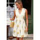 Emerson Fry Indi Tier Short Dress in Marigold Flowers - Romantiques