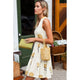 Emerson Fry Indi Tier Short Dress in Marigold Flowers - Romantiques