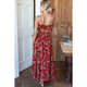 Smocked Maxi Skirt in Pompeian Blooms - Romantiques