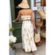 Emerson Fry Smocked Fan Flowers Maxi Skirt in Marigold - Romantiques