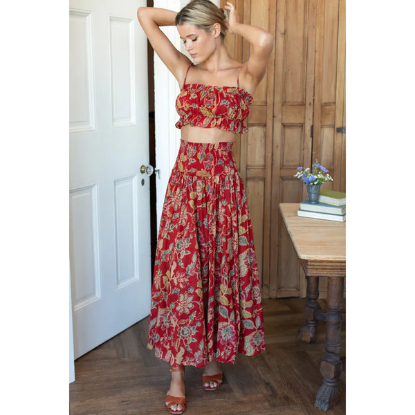 Vacation Top in Pompeian Blooms - Romantiques