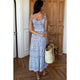 India Button Front Sundress in Etoile Vine Indigo - Romantiques