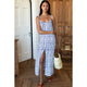 India Button Front Sundress in Etoile Vine Indigo - Romantiques