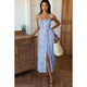 India Button Front Sundress in Etoile Vine Indigo - Romantiques