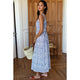 India Button Front Sundress in Etoile Vine Indigo - Romantiques