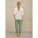 Frani Short Sleeve Embroidered Top in White - Romantiques