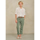 Frani Short Sleeve Embroidered Top in White - Romantiques