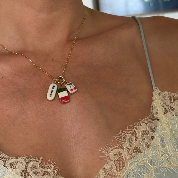 Shà Parlé Italian Flag Charm - Romantiques