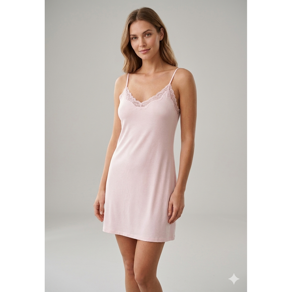 Only Hearts Organic Cotton Chemise in Cotton Candy - Romantiques