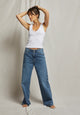 Perfect White Tee Maria Structured Rib V-Neck Tank - Romantiques