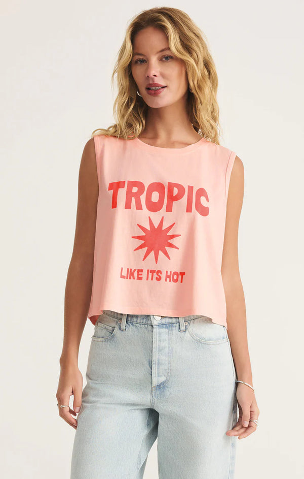 Tropic La Mer Tank in Cheeky Pink - Romantiques