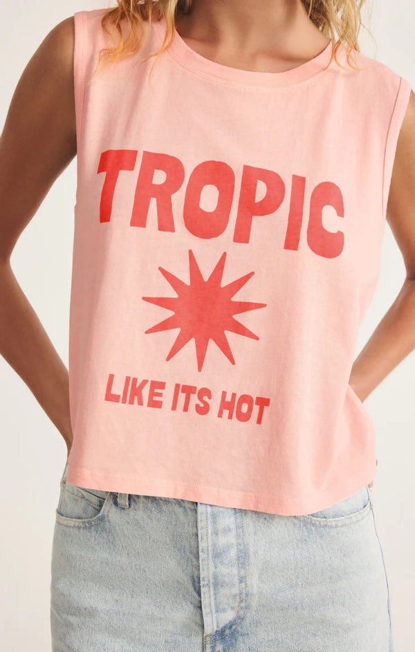 Tropic La Mer Tank in Cheeky Pink - Romantiques
