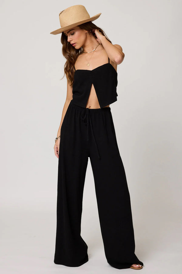 The Venice Wide Leg Pant in Black - Romantiques