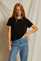 Harley Cotton Boxy Crew in Black - Romantiques