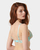Leonora Wired Blue/Sheer Bra in Island Paradise - Romantiques