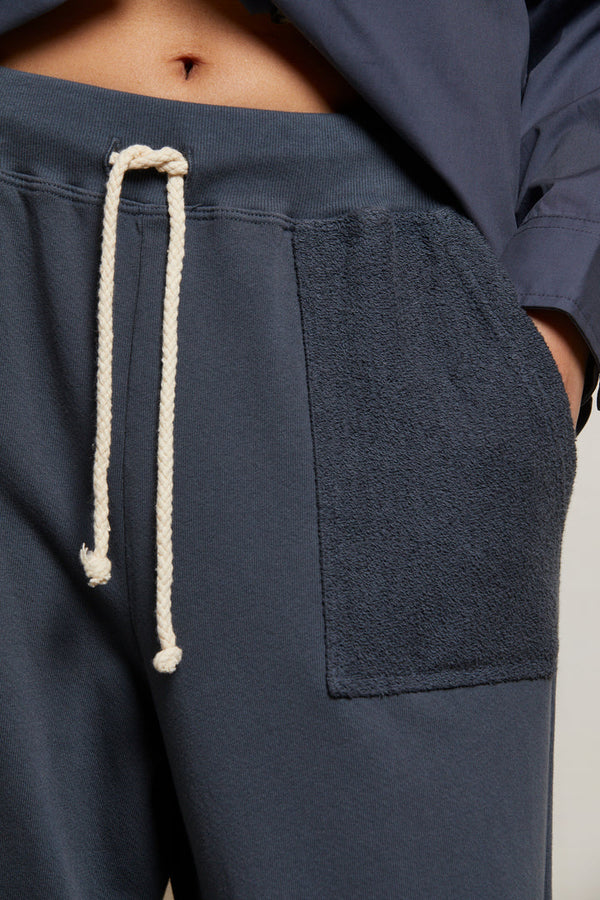 Rosanna French Terry Reverse Pocket Pant in Night - Romantiques