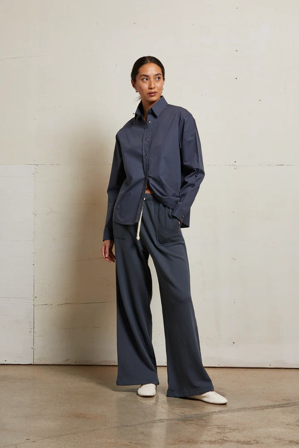 Rosanna French Terry Reverse Pocket Pant in Night - Romantiques