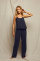 The Marlo Double Gauze Tank in Navy - Romantiques
