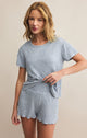 Kara Rib Tee in Light Denim - Romantiques