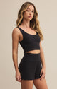 Zoe Rib Tank Bra in Black Sand - Romantiques