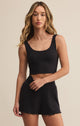 Zoe Rib Tank Bra in Black Sand - Romantiques