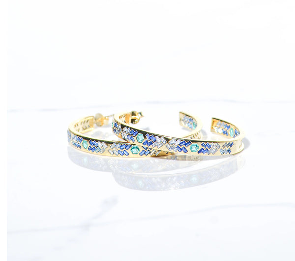 Sunbeam Hoops in Ocean - Romantiques