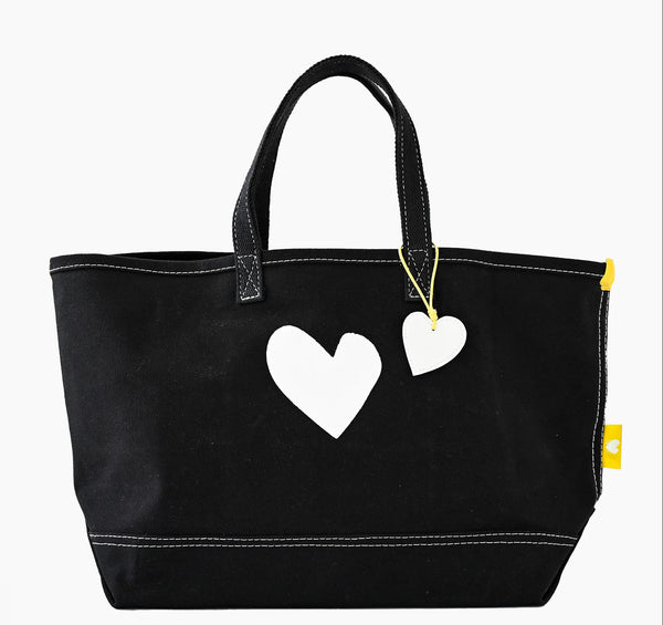 KR The Imperfect Heart Tote in Black - Romantiques