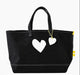 KR The Imperfect Heart Tote in Black - Romantiques