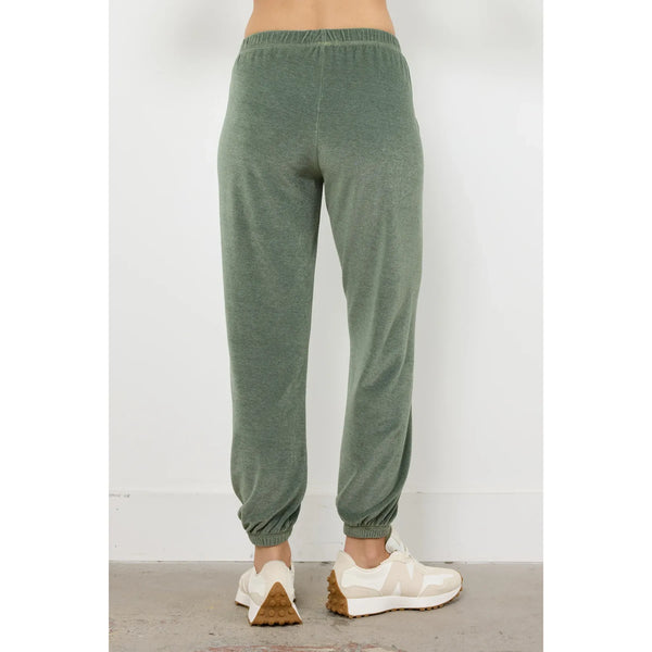 Classic Velour Sweatpant in Willow - Romantiques