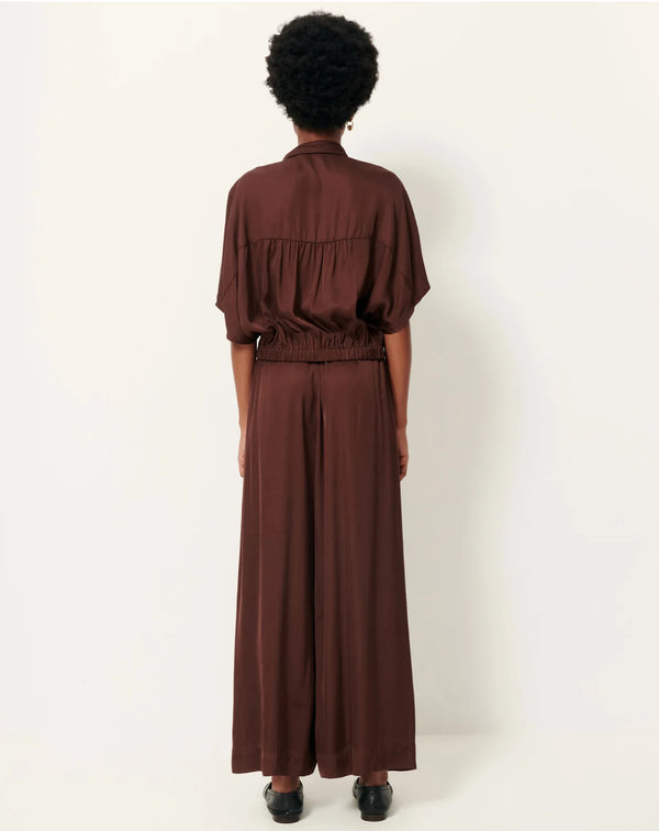 Alfassa Tie Shirt in Moka - Romantiques