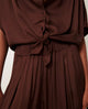 Alfassa Tie Shirt in Moka - Romantiques