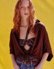 Alfassa Tie Shirt in Moka - Romantiques