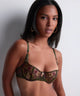 Aubade Sound Of Heart Half Cup Bra in Dark Garden - Romantiques