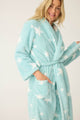Let’s Get Cozy Light Mint Robe with Stars - Romantiques
