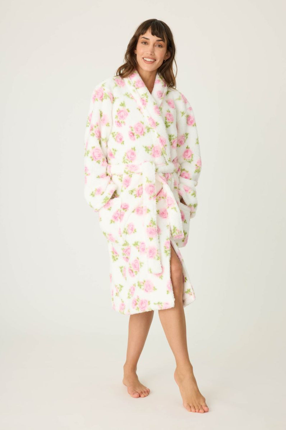Let’s get Cozy Floral Print Robe - Romantiques