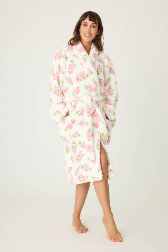 Let’s get Cozy Floral Print Robe - Romantiques