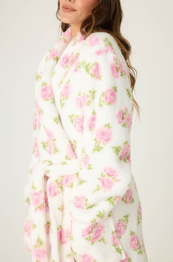 Let’s get Cozy Floral Print Robe - Romantiques