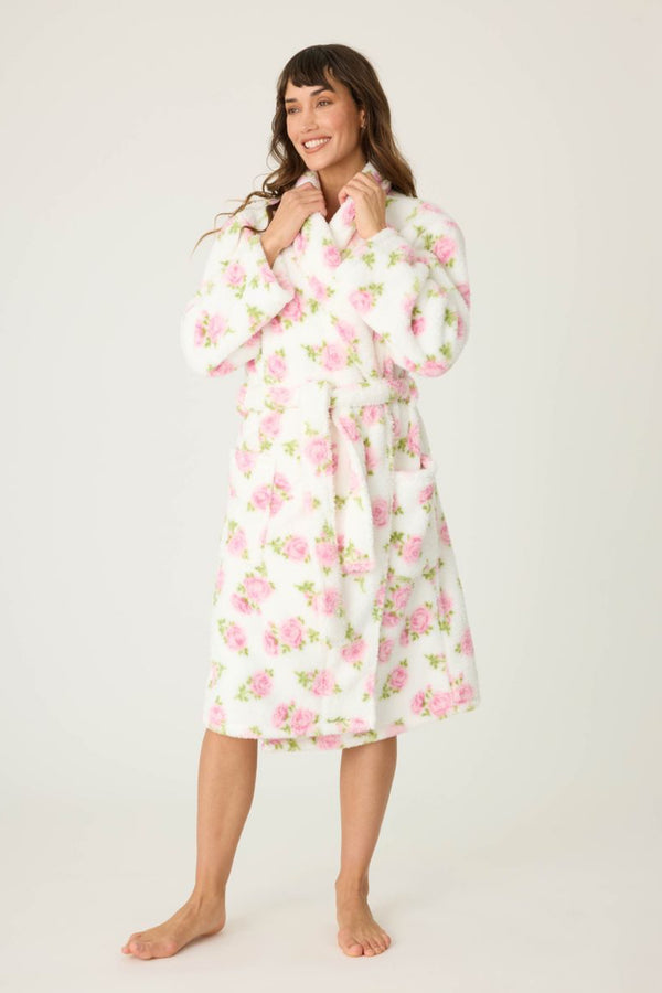 Let’s get Cozy Floral Print Robe - Romantiques