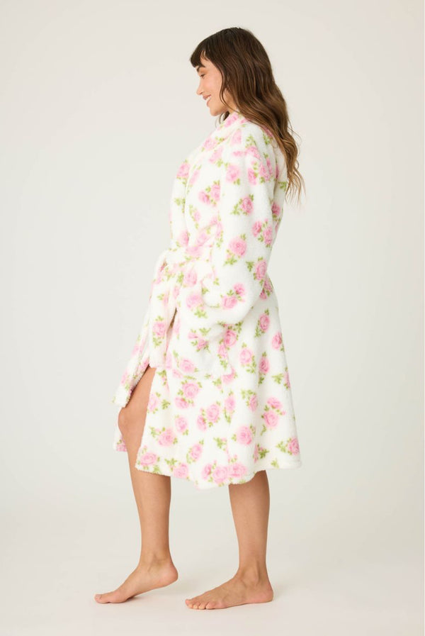 Let’s get Cozy Floral Print Robe - Romantiques